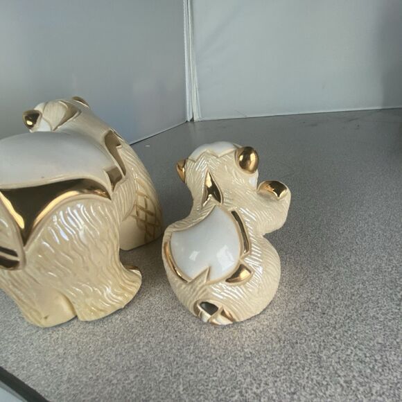 DeRosa Rinconada Rinca Baby and Adult Figurines POLAR BEARS #1719 #755 - Picture 7 of 12